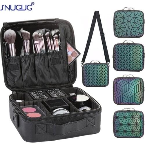 High Quality Professinal New Makeup Organizer PU Leather Women Travel Makeup Case Brand Cosmetic Bag Beauty Storage Suitcase