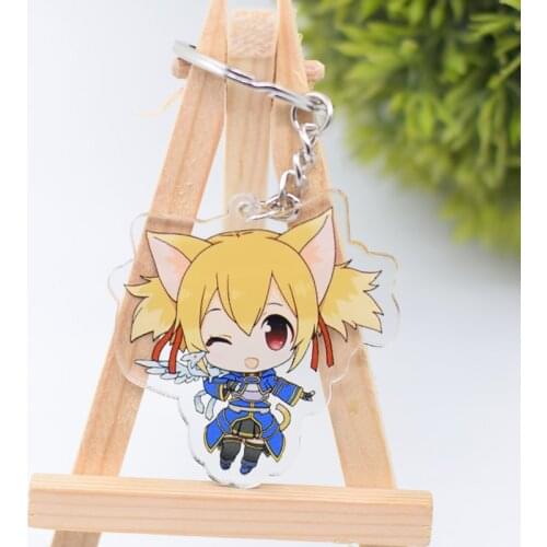 WL095 Sword Art Online Keychain Acrylic Cartoon Keyring Accessories