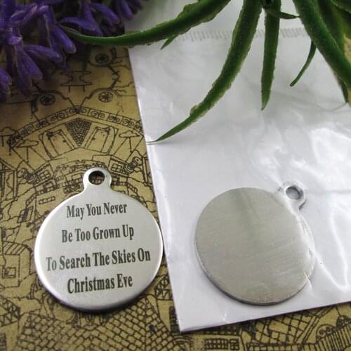 20pcs--"May You Never Be Too Grown Up..."stainless steel charms 5 styles for choosing DIY Charms for necklace bracelets
