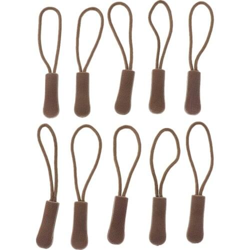 10x Zipper Pull Cord Ends Lock Stopper For Sportswear/ Backpack/Garment/Luggage