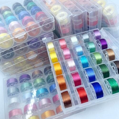 120d/2 Hand-made Cotton Doll Facial Features Embroidery Thread High Strength Sheen For Machine Sewing Home 25 Colors/set