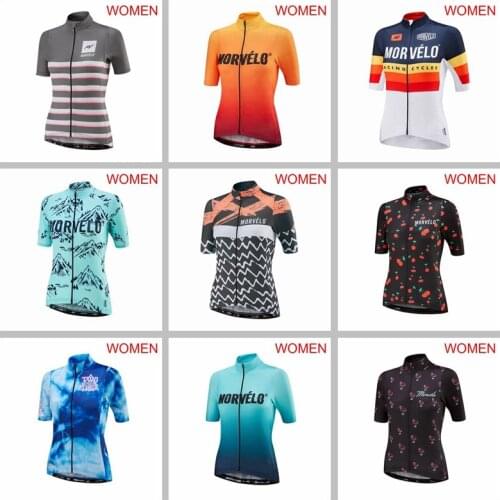 2019 Womens Pro Team Cycling Jersey 100% Polyester Quick Dry MTB Bike Jersey Cycling Outfits Summer Road Bicycle Clothes Y050802
