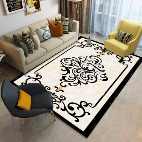 2021 Nordic Simple Marble Geometric Printed Floor Carpets Baby Play Mat Bedside Floor Mat Anti-slip Rug Doormat Alfombra