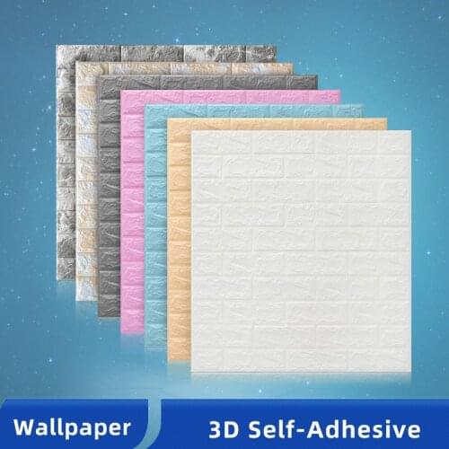 3d Brick Pattern for Tv Background Living Room Bedroom Wall Decor Diy Self-adhesive Waterproof Pe Foam Wall Stickers