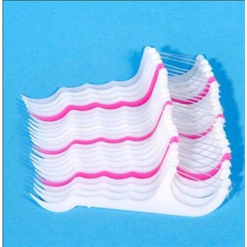 50pcs Teeth Cleaning Dental Flosser Interdental Brush Teeth Stick Disposable Toothpicks Floss Pick Whitening Teeth Care Tools