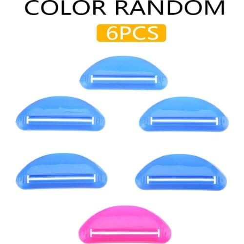 6pcs Durable Plastic Tube Squeezer Toothpaste Dispenser Household Daily Necessities Holder Rolling Bathroom Extract