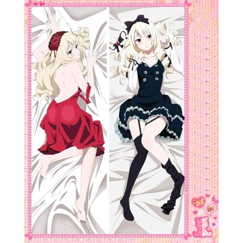 Anime Cartoon SHIROBAKO Double Bolster Hugging Pillow Case Pillow Cover Pillowcase Peach Skin 2 Way No.59024