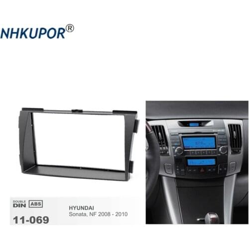 Car Radio Stereo Face Fascia Surround Trim Frame Kit For HYUNDAI Sonata (NF) 2008 2009 2010 Double 2 Din Bezel Faceplate