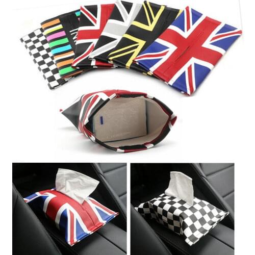 For MINI Cooper S JCW One Countryman R60 R50 R52 R53 R55 R56 R57 R58 R59 R61 F54 F55 F56 F57 F60 Car Tissue Box Paper Towels Bag