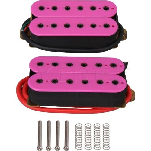 Yibuy High Gain Electric Guitar Humbucker Double Coil Bridge Neck Pickup Purple