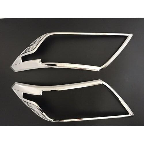 ABS car chrome strips for nissan navara np300 accessories head light covers trim for nissan navara np300 2014-2017 car styling