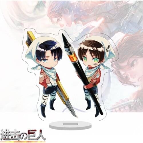 Attack on Titan Levi Shingeki Kyojin Eren Ackerman Levi Acrylic Stand Figure Desktop Decoration Collection Model Toy