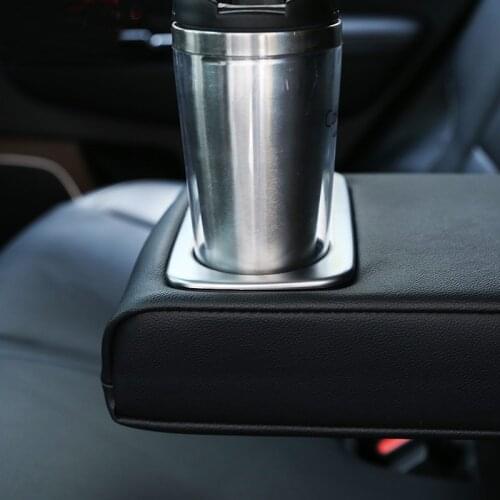 JY ABS Chrome Drinking Cup Holder Ring Trim Accessories Car Styling Cover for Kia Sportage QL 2015 -2018