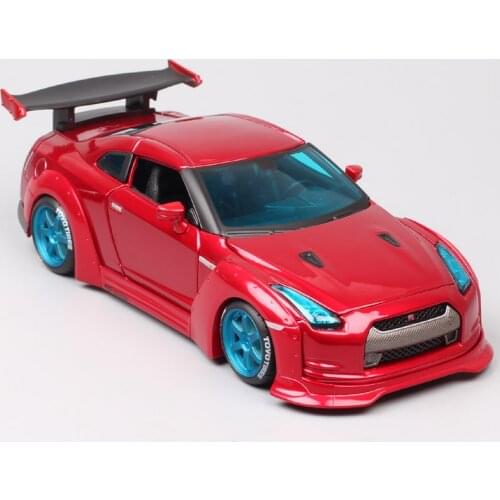 Maisto Design 1:24 Scale Nissan GTR Tokyo Mod Car Model Sports Racing Toy Vehicles Auto Metal Miniature For Boys Collectible Red