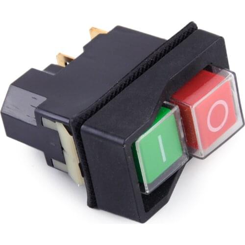LETAOSK 250V IP55 KJD17 KLD28 4 Pin Start Stop On Off Volt Release Switch Fit for Workshop Machines