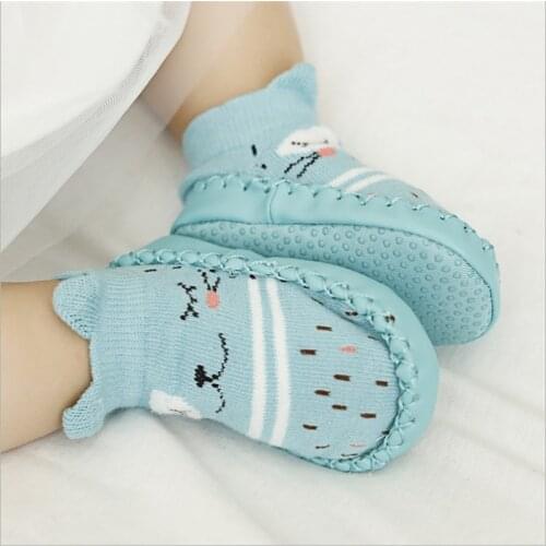 Baby Boy Shoes Anti-Slip Newborn Socks 0-24Month Soft Sole Comfortable Indoor Home Baby Sneakers Bebe Moccasin Animals Owl Fox
