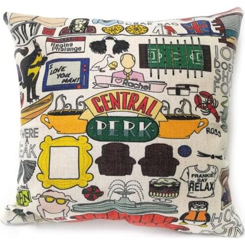 New Zippered Pillow Cushion 17x17 Inch For Friends The Best Memories Central Perk Monica Photo Frame Halloween Pillow Case