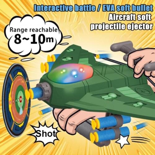 NEW Bubble Catapult Plane Toy Airplane Shooting Game Toy for Kids One-Click Ejection Model Foam Airplane Outdoor Sport Toys Gift