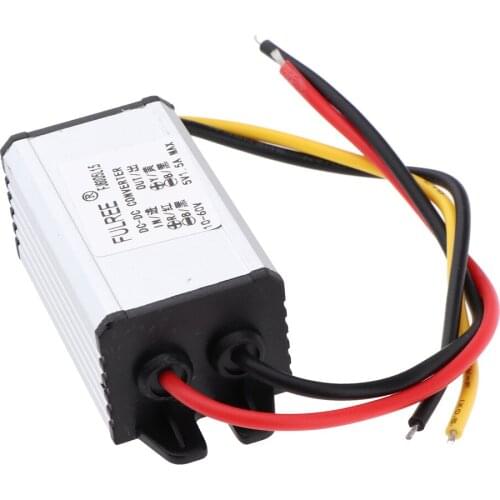 1Pack 10-60V to 5V 1.5A 7.5W Buck Voltage Converter Step-down Volt Regulator