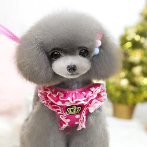 Lovely Cute Small dog Harness Pet Cat Dog Collar For Small Chihuahua Leash Lead Set Dog Vest Pet Harness