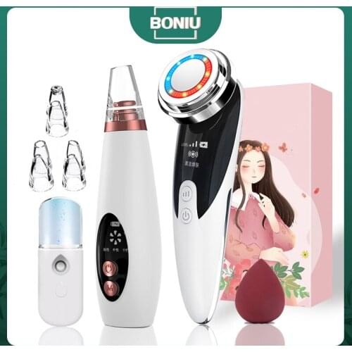 Blackhead Remover Pore Cleaner 1+3 Set Electric Acne Blackhead Black Point Vacuum Cleaner Tool Black Spots Remval Machine