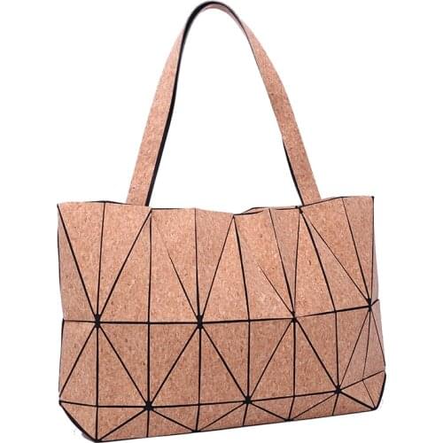 Cork Women Bag Large Capacity Female Handbag Luxury Handbags plaid Women Vegan Bags Designer bag From Portugal Luxury bag