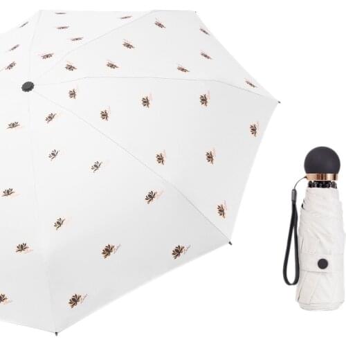 5 Fold Ultralight Mini Sunshade Umbrella Pocket Umbrella Sunscreen and UV Protection Female Folding Sun Umbrella