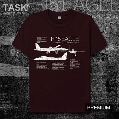 USA F15 Eagle fighter American bomber casual Short Sleeve t-shirt mens Teen Male hipster tees 100% cotton casual streetwear tops