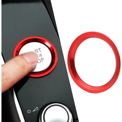 Car Styling Sticker Accessories Ring Auto Engine Start Stop Button Cover Case For Audi A6 B8 A6L Q5 8R A4 C7 B9 A7 BT 2018