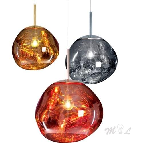 Led Glass Hanging Lamp Lava Light Pendant Lights Irregular Globe Hanging Light Fixtures Restaurant Bar Coffee Shop Pendant Lamp