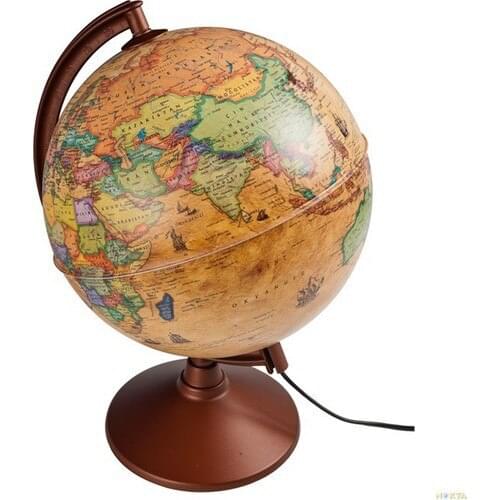 Illuminated Antique Globe 26Cm