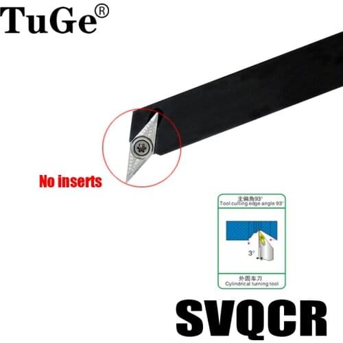 SVQCR1616H16 SVQCR2020K16 SVQCR2525M16 External CNC Lathe Turning Tools Holder Enter Angle 93 Degree need VCMT/VCGT1604 Inserts