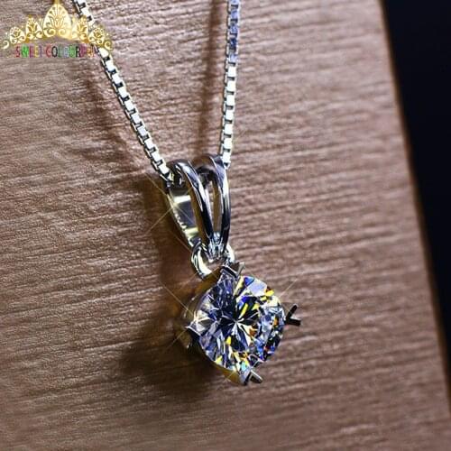 Jewelry 18K gold moissanite Diamond Necklace Wedding gifts HI005