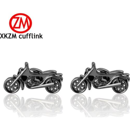 XKZM Jewelry French shirt cufflink for mens Brand Gun black motorcycle Cuff link Luxury Wedding Button High Quality