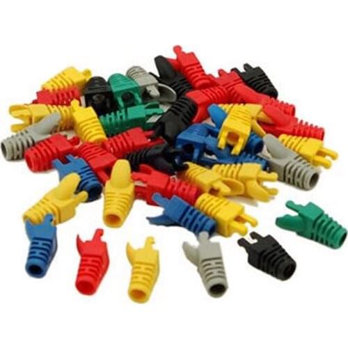Network RJ45 Cable Ends Plug Connector Cover Boots Cap Cat5 Cat6 Safety RJ45 Connector Jacket