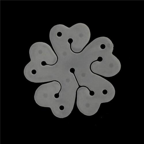 12PCS Cute Plastic Decorate Clamp Folder Birthday Party Supplies Balloon Clip Plum Blossom Buckle Arch Air Balloon Fixed