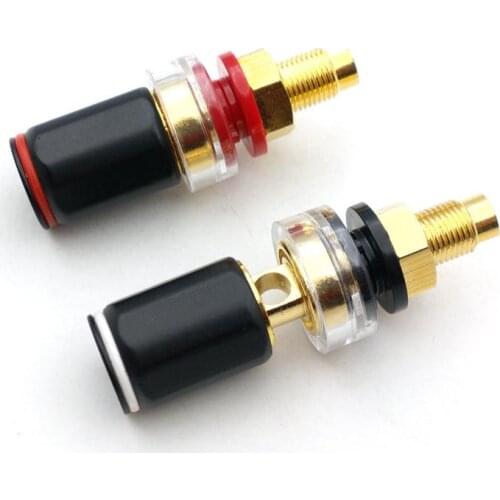 2PCS high quality copper Binding Post for Speaker 4mm Banana plug