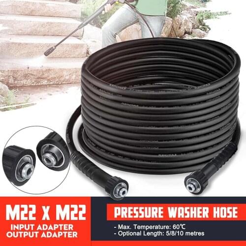 5m/8m/10m High Pressure Washer Hose Cord Pipe Car Washing Hose Water Cleaning Extension Hose M22 14 for Karcher