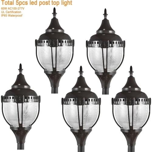 5pcs/lot 60w outdoor pillar lighting led floodlight outdoor light led post top lights with safe packing