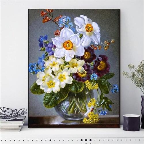 5d Diamond Embroidery Flowers DIY Rhinestone Cross Stitch Exquisite Home Decoration Art Ornaments Mosaic Gifts Can Be Customized