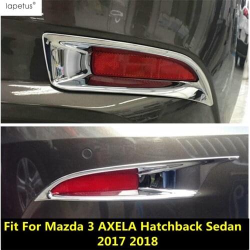 Accessories For Mazda 3 AXELA Sedan Hatchback 2017 2018 Rear Fog Lamp Foglight Light Decoration Frame Molding Cover Kit Trim