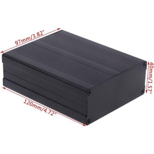 Aluminum Box Enclosure DIY Electronic Project Black Instrument Case 120x97x40mm Damom