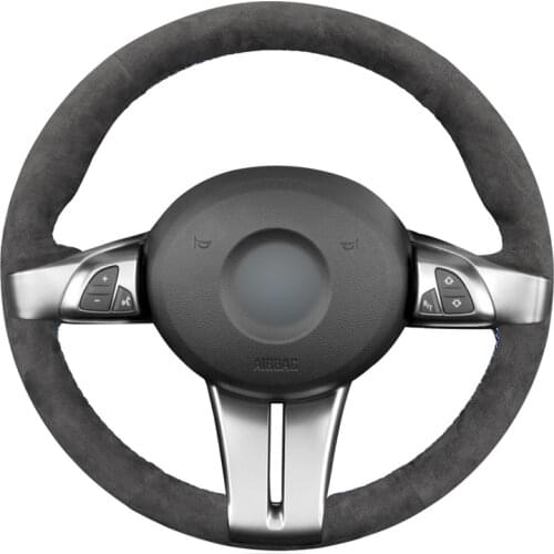 For BMW Z4 E85 Roadster 2003 2004-2008 E86 Coupe 2005 2006 2007 Braid Alcantara leather Steering wheel cover Car Accessories