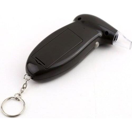 LCD Display Digital Alcohol Tester Professional Police Alert Breath Alcohol Tester Device Breathalyzer Analyzer Detector Test