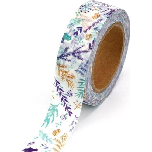 10pcs/lot Decorative Blue Leaves Washi Tapes Paper DIY Bullet journal Adhesive Masking Tapes Kawaii Papeleria
