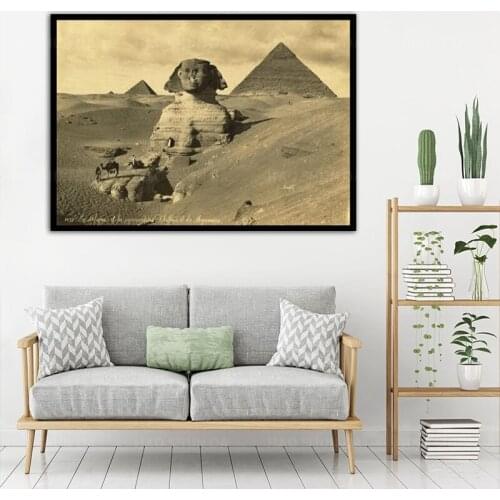 Egypt Egyptian Sphinx Pyramids Photograph Poster canvas painting hd print wall art picture for home decor artwork