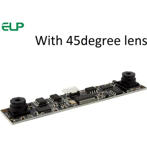 ELP Free driver 720P OV9712 UVC 60 degree dual lens Omnivsion stereo binocular camera USB for Biometric Retina analyze