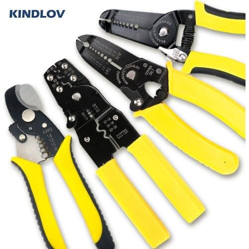 KINDLOV Wire Stripper Multitool Crimping Pliers Electrical Cable Crimper Cutter Decrustation Pliers Locking Wire Stripping Tool