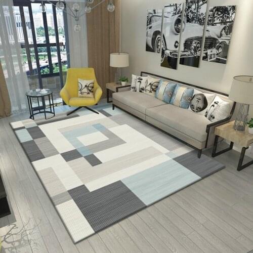 Custom Nordic style Abstract Art Carpets for Living room High-quality geometric rectangle Rugs Coffee table bedroom sofa Carpet