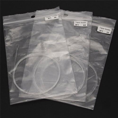 2pcs New Fishing Line 3ft/5ft/6ft Tapered Leader With Loop Nylon Leader Clear Fly Fishing Line